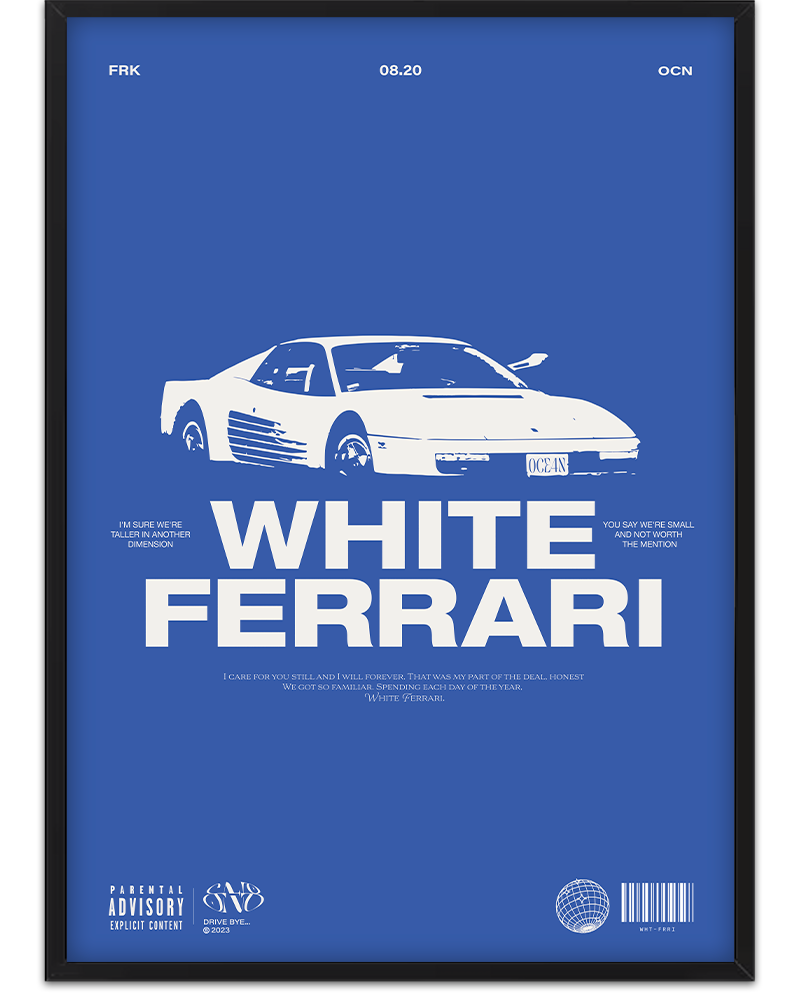 Frank Ocean 'White Ferrari' Poster